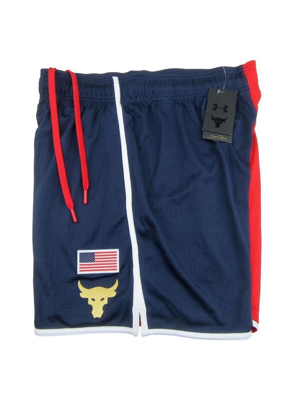 Under Armour Project Rock Training RWB Shorts Mens Size Small NEW